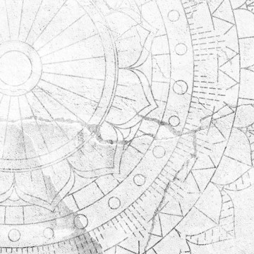 Világosszürke fali poszter mandala mintával  (több méret) 13863