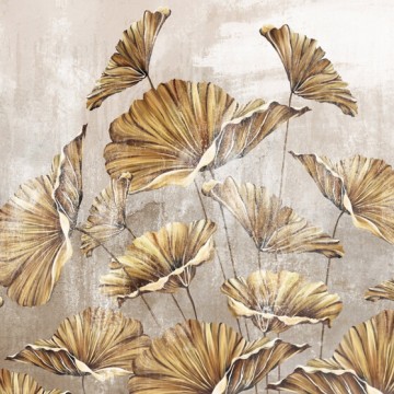 Barna nagy levelek fali poszter 14982