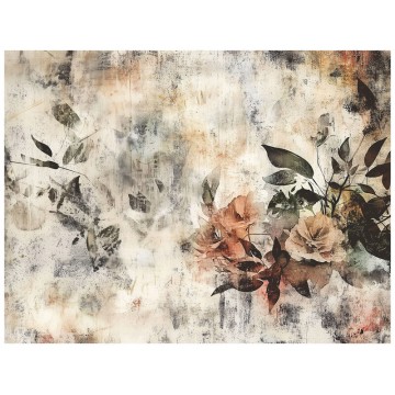 Barna virágos fali poszter 15389