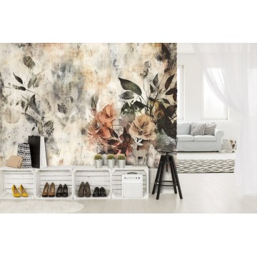 Barna virágos fali poszter 15389