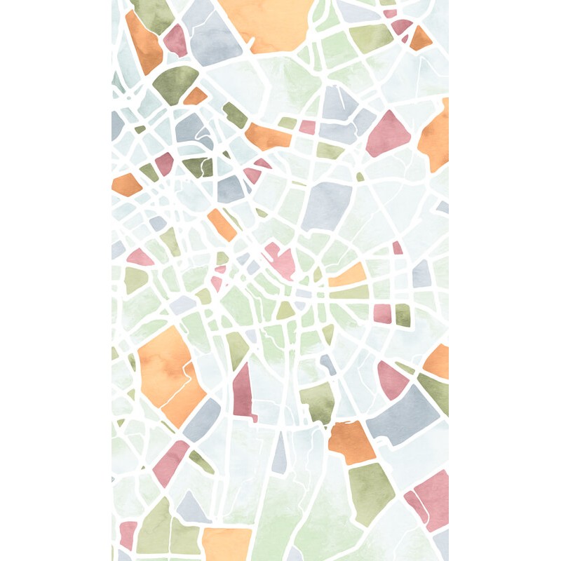 Várostérkép színes fali poszter (150x250 cm) FLX3-063