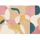 Absztrakt fali poszter bézs rózsaszín  (350x250 cm) FLX7-015