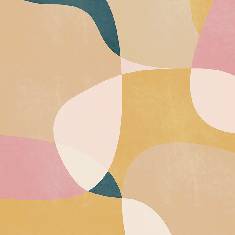 Absztrakt fali poszter bézs rózsaszín  (350x250 cm) FLX7-015