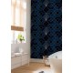 Elegáns sötétkék geometriai mintás poszter (150x280 cm) HK093