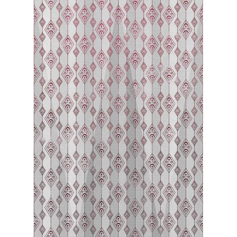Elegáns fali poszter szürke bordó mintázattal (200x280 cm) HK154