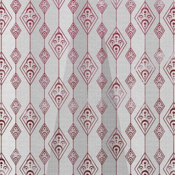 Elegáns fali poszter szürke bordó mintázattal (200x280 cm) HK154