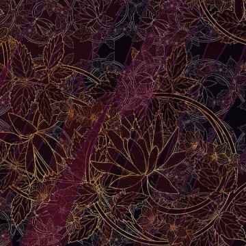 Bordó arany virágok fali poszter (200x280 cm) HK244