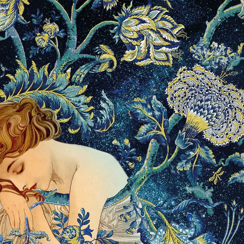 Női alak virágokkal fali poszter (200x280 cm) HK374