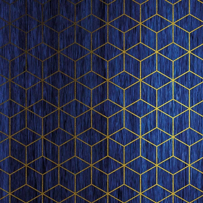 Art Deco fali poszter sötétkék geometriai mintával (400x280 cm) HK488