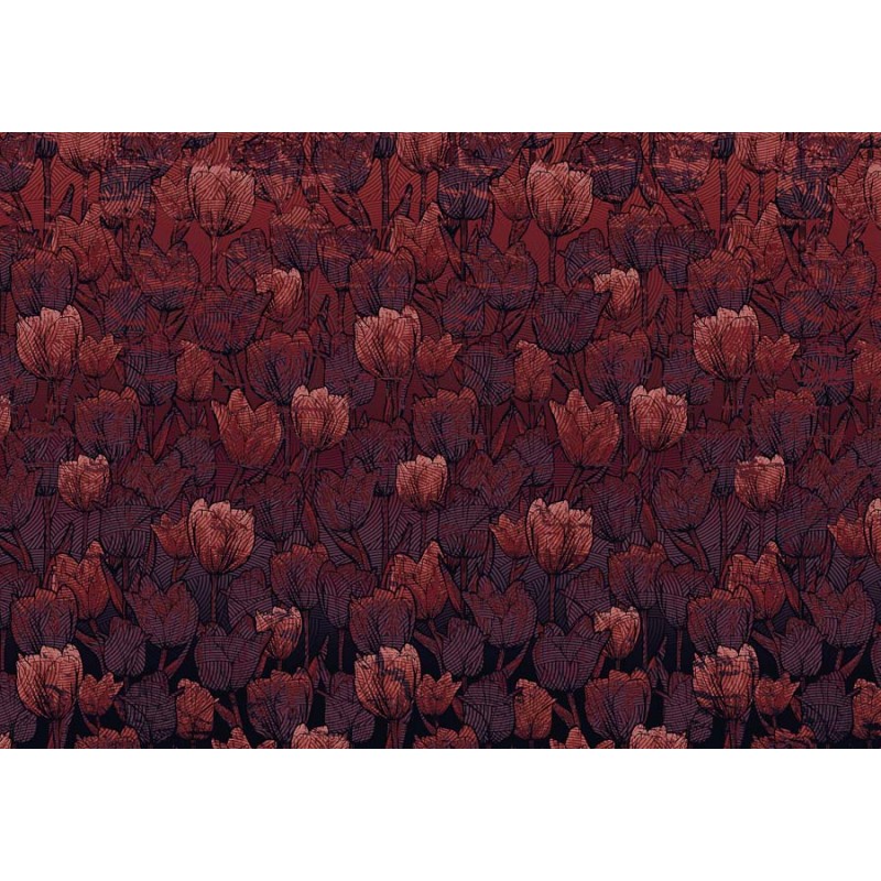 Bordó virágok fali poszter (400x280 cm) HK518