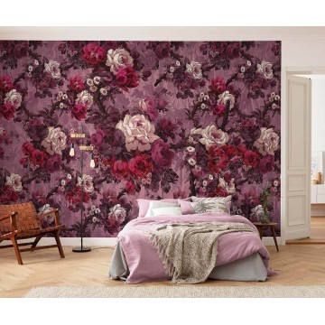 Bordó rózsák fali poszter (400x280 cm) HK628