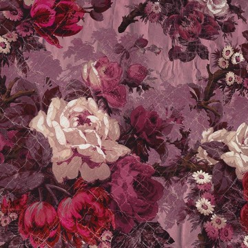 Bordó rózsák fali poszter (400x280 cm) HK628