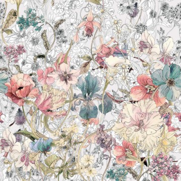 Bohém réti virágok fali poszter (200x250 cm) IF2-004