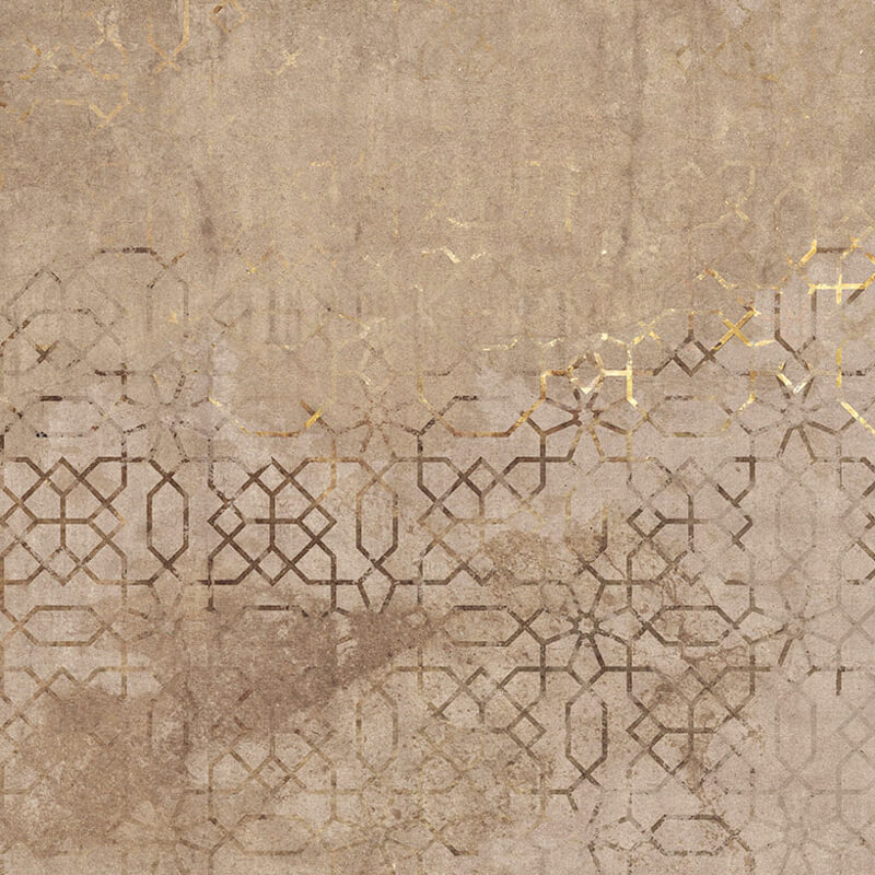 Barna arany színhatású fal mintázatú fali poszter (200x250 cm) IF2-023