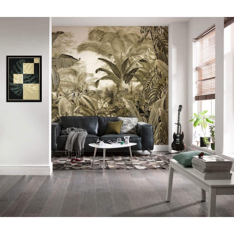 Dzsungel fali poszter barnaszöld (400x250 cm) IF4-087