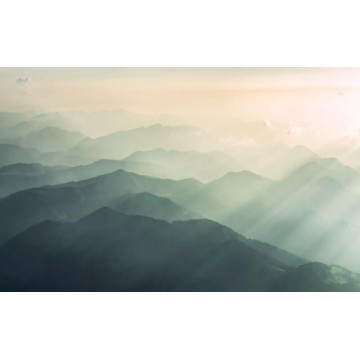 Hegyek zöld fali poszter (400x250 cm) IFSH4-073