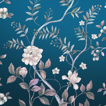 Elegáns kék virágos poszter (300x250 cm)  JK03306