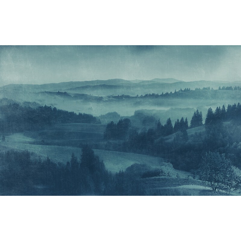 Szürkület természeti kép kékeszöld fali poszter (400x250 cm) P010-VD4