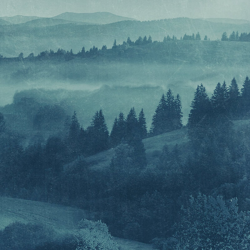 Szürkület természeti kép kékeszöld fali poszter (400x250 cm) P010-VD4