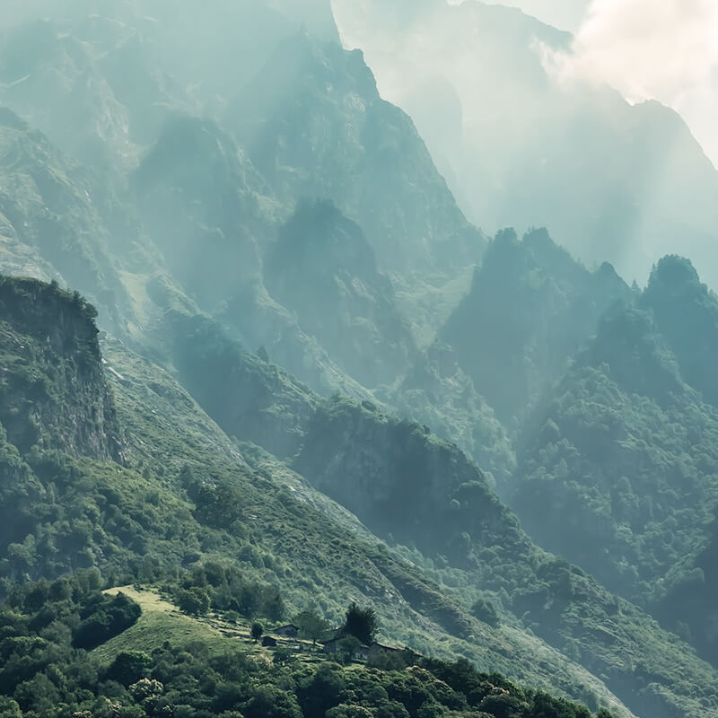 Hegycsúcs kékeszöld fali poszter (300x250 cm) PSH033-VD3