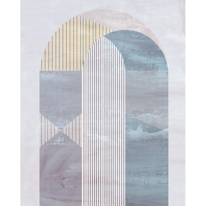 Boltív kék sárga szürke fali poszter (200X250cm) P269-VD2