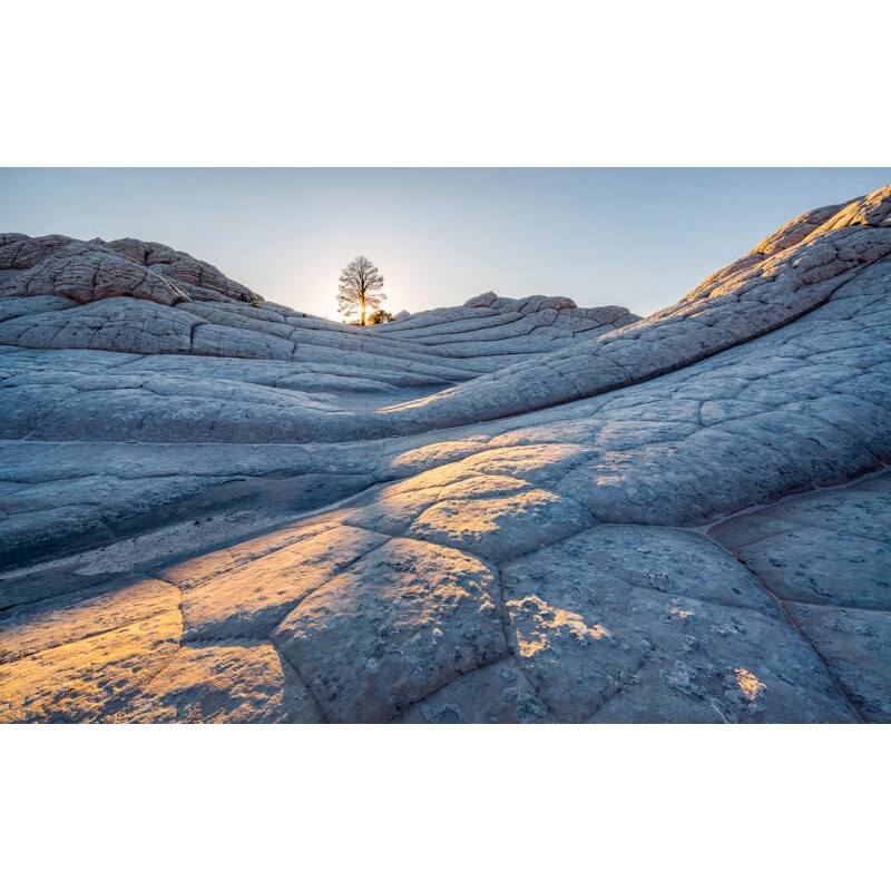 Naplemente a sziklák között szürke kék fali poszter (400X250cm) PSH104-VD4