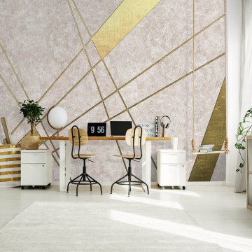 Bézs arany modern geometrikus poszter DCV1061