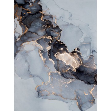 Kék szürke arany márványmintás poszter DCV1069
