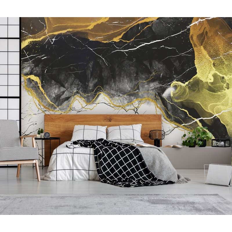 Fekete arany márványmintás poszter DCV1073