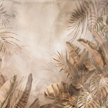 Barna növénymintás poszter DCV1075