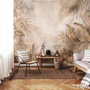 Barna növénymintás poszter DCV1075