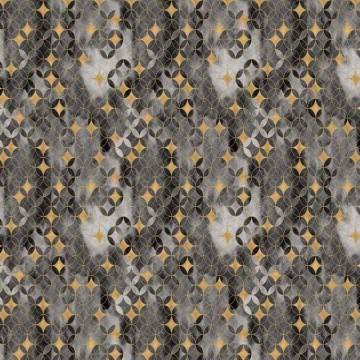 Art Deco stílusú fali poszter, szürke, aranysárga DCV1086