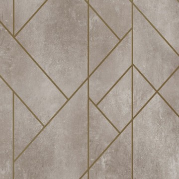 Fakóbarna beton hatású poszter geometrikus mintával DCV1094