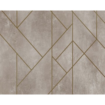 Fakóbarna beton hatású poszter geometrikus mintával DCV1094