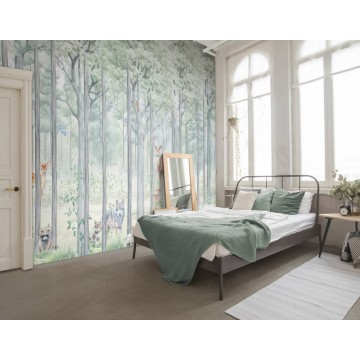 Erde állatok fali poszter, üde zöld szürke DC1229