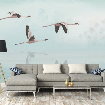 Daru madarak pasztell kék fali poszter DC1213