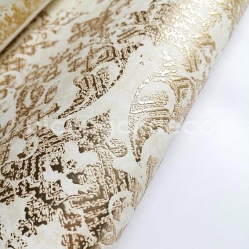 Klasszikus tapéta bézs alapon nagy arany mintával SR28202 (Shiraz)