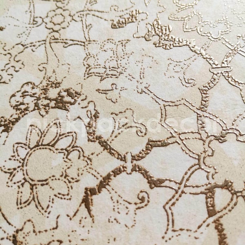 Drapp alapon arany mintás prémium tapéta SR28302 (Shiraz)