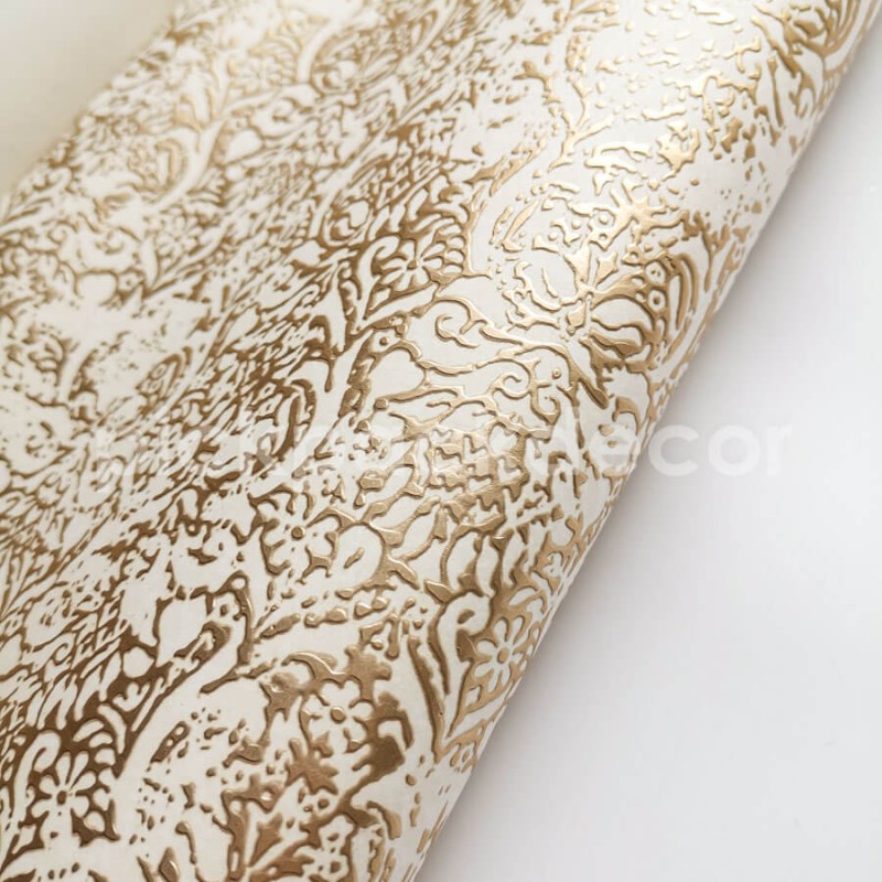 Krém és aranyszínű tapéta elegáns mintával SR28802 (Shiraz)