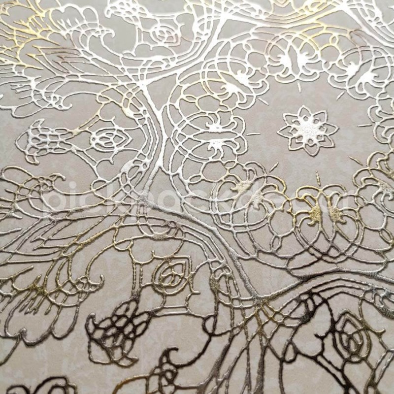 Ezüst és arany mintával díszített klasszikus tapéta SR28503 (Shiraz)