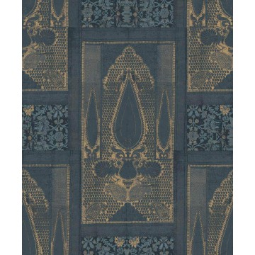 Sötétkék arany tapéta keleties hangulatú mintával SR28006 (Shiraz)
