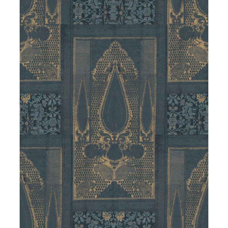 Sötétkék arany tapéta keleties hangulatú mintával SR28006 (Shiraz)