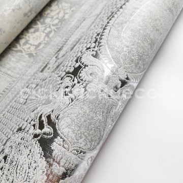 Ezüstszürke tapéta keleties hangulatú mintával SR28001 (Shiraz)