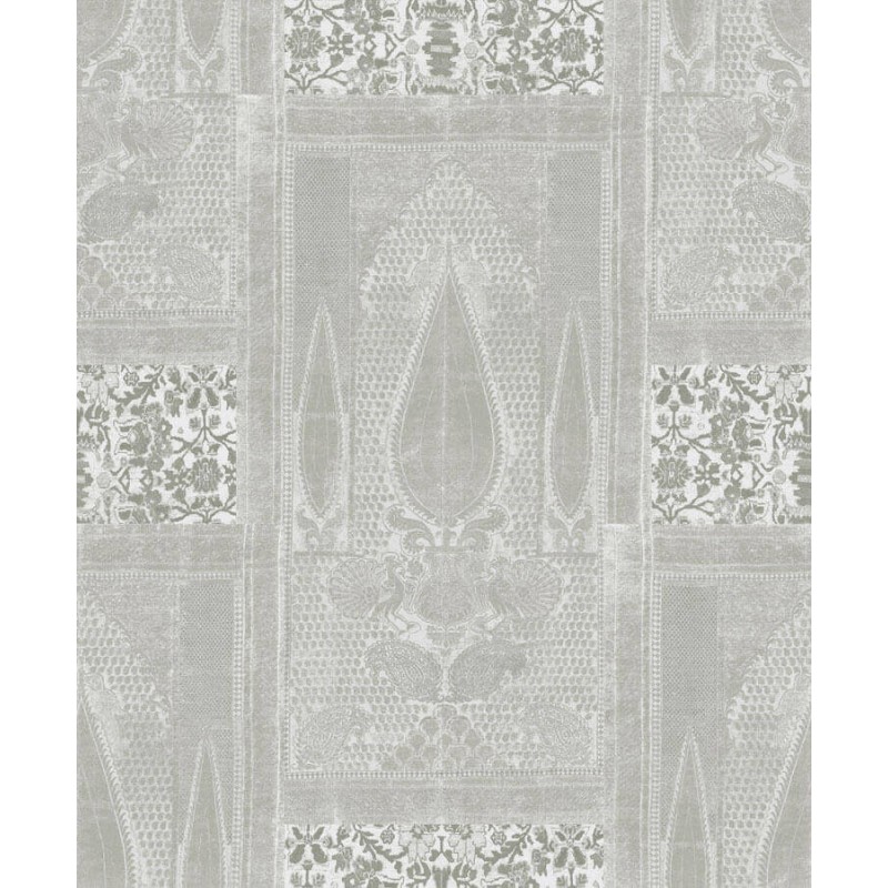 Ezüstszürke tapéta keleties hangulatú mintával SR28001 (Shiraz)