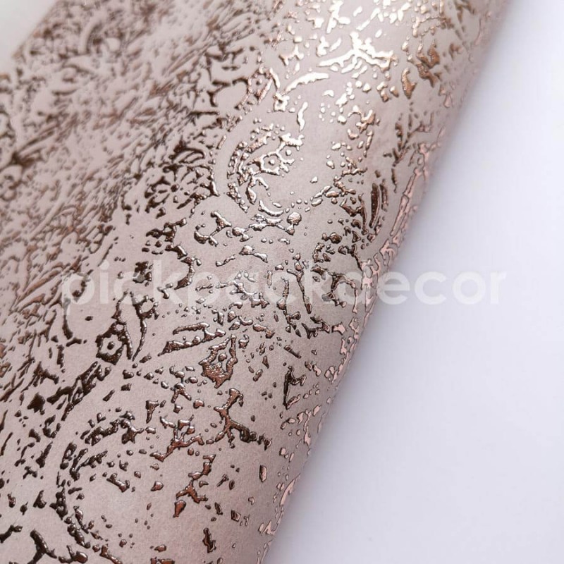 Mályva árnyalatú tapéta arany színhatású mintával SR28804 (Shiraz)