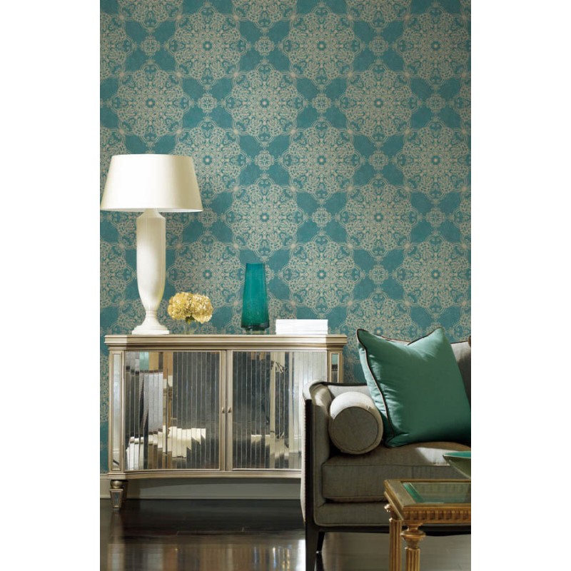 Ezüst és arany mintával díszített klasszikus tapéta SR28503 (Shiraz)