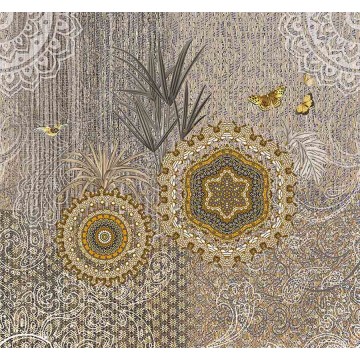 Klasszikus motívumokkal és növénymintával  díszített posztertapéta TD4155 (300x280 cm)  (Circle of Life)