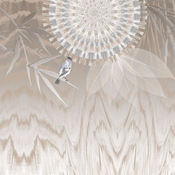 Kör mintával díszített poszter madárral TD4175 (300x280 cm)  (Circle of Life)