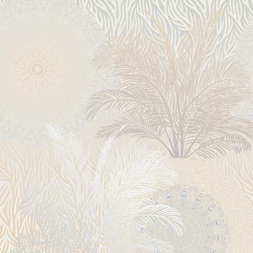 Krémszínű növénymintás poszter TD4192 (300x280 cm)  (Circle of Life)