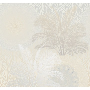 Krémszínű növénymintás poszter TD4192 (300x280 cm)  (Circle of Life)